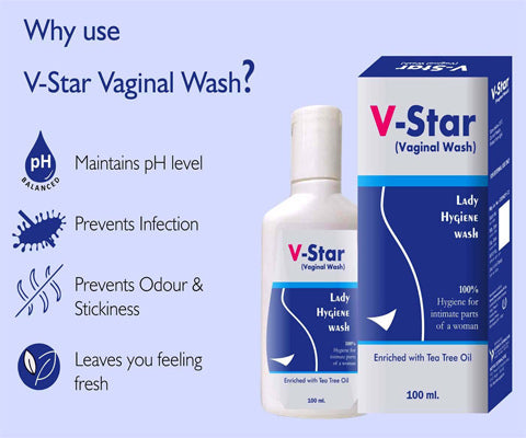 V Star Expert Hygiene Intimate Vaginal Wash For Women (Pack of 3) 300 ml