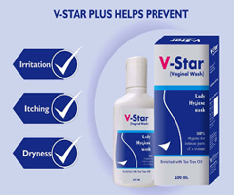V Star Expert Hygiene Intimate Vaginal Wash For Women (Pack of 3) 300 ml