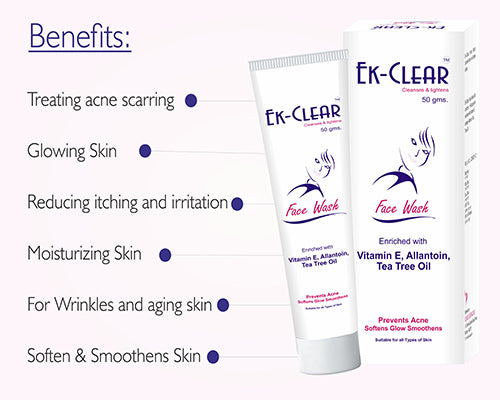 Ek Clear Face Wash For Acne Vitamin E (Pack of 5)