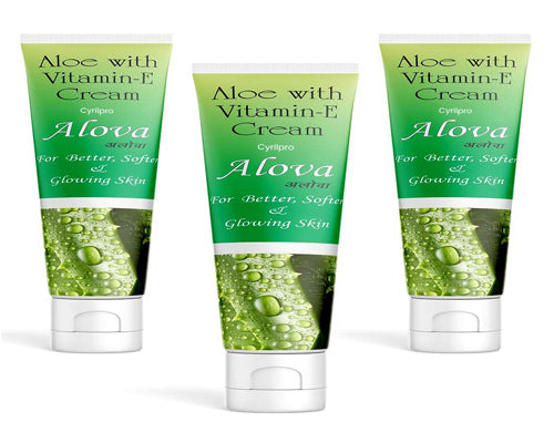 Alova cream Face moisturizer and Brighting Cream (pack of 3) 30gm Each