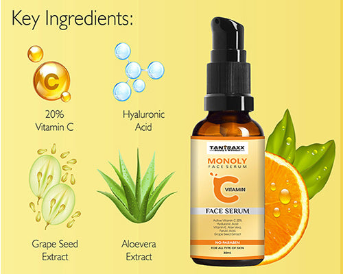 Monoly Face serum Vitamin -C Serum For Skin Whiteneing – Brightening (30 ml)
